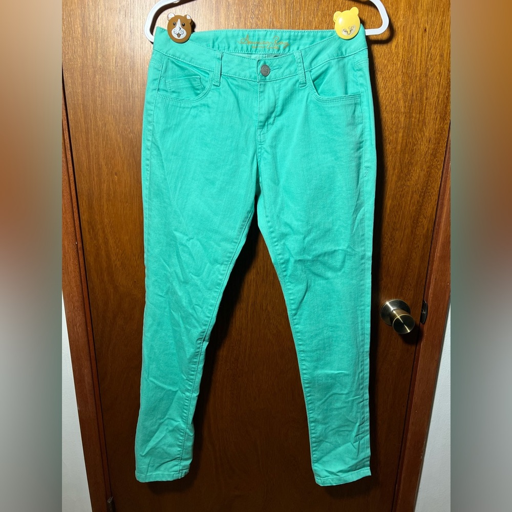 American Rag Cie size 9-R turquoise jeans